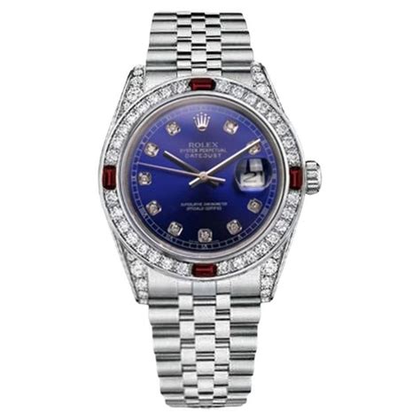 rolex oyster perpetual datejust blue face
